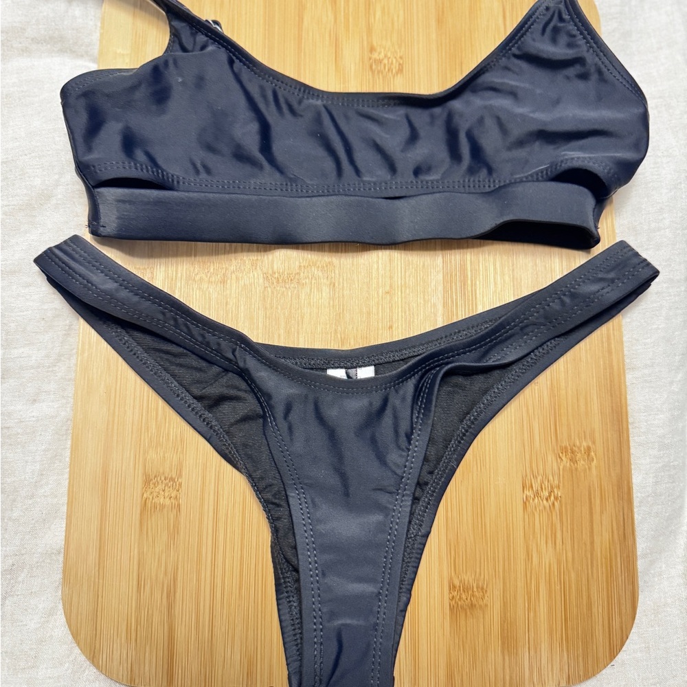 Fashion Nova Dark Blue Bikini Set